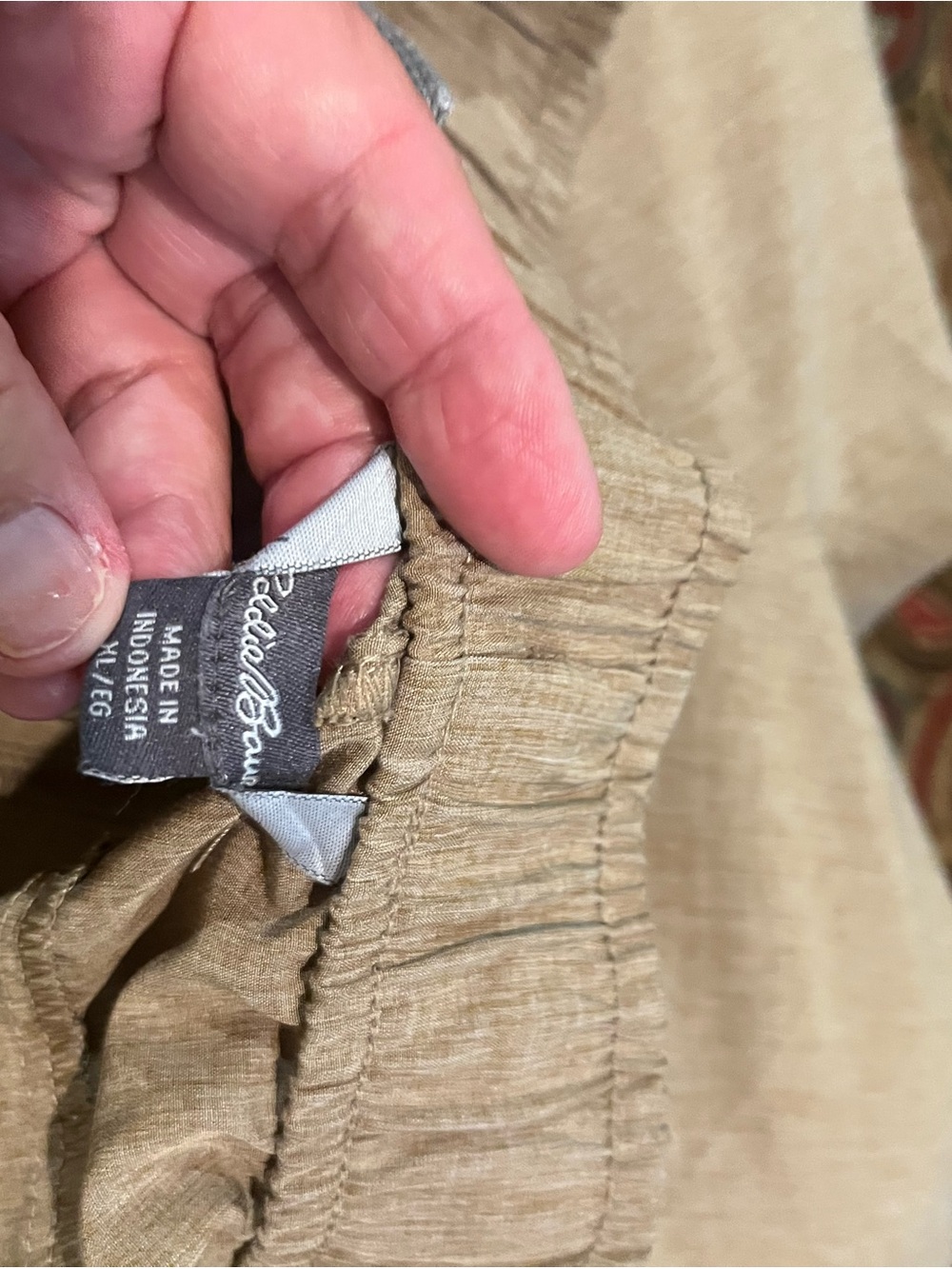 Eddie Bauer Men’s Khaki Elastic-Waist Chinos - Light Tan